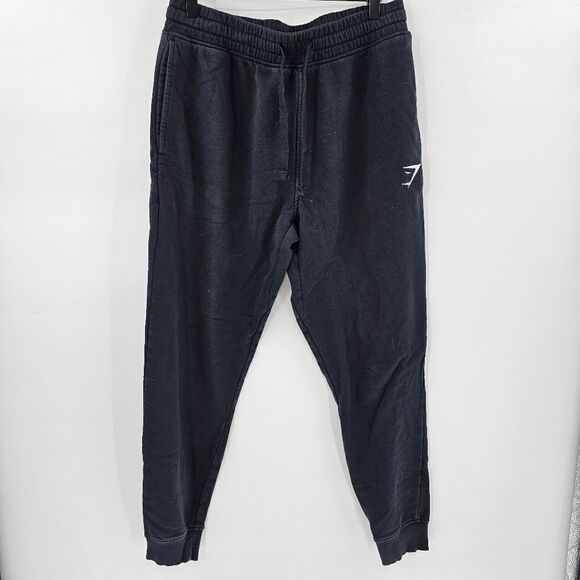 Gymshark black jogger sweats pants medium gym workout lounge - Picture 1 of 3